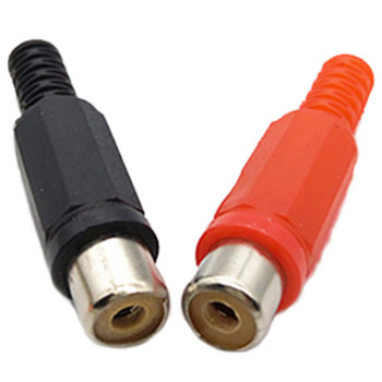 OEM RCA Dişi Jack Kırımızı/Siyah